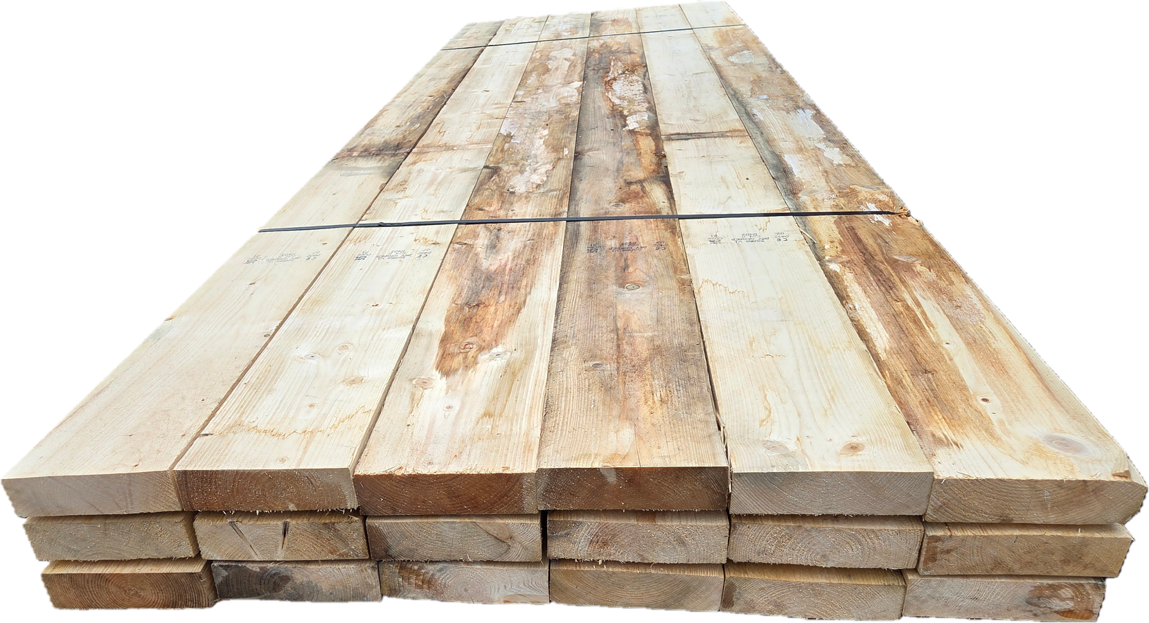 Vuren balken - fijnbezaagd Afmeting: 5.0x17.5 cm