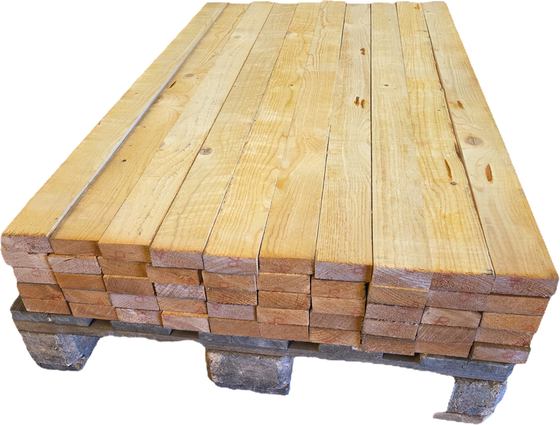 Vuren planken  Fijnbezaagd  Afmeting: 3.0x7.4 cm  50 stuks 1.20 meter  lichte B keus