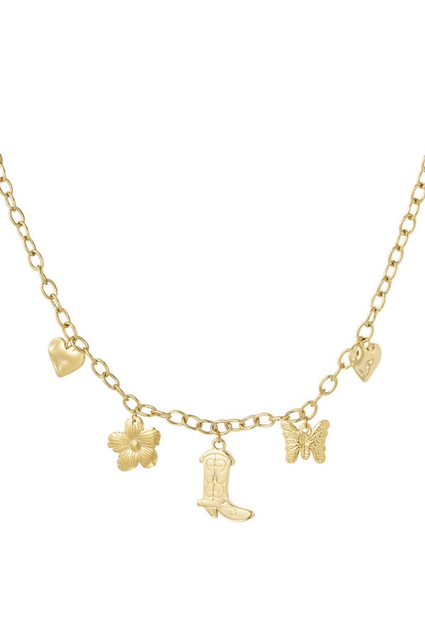 Charm adventure ketting - Goud
