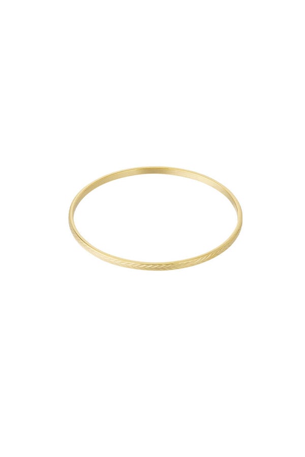 Simple arrow bangle armband - Goud