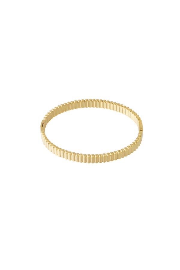 Structured bangle armband - Goud