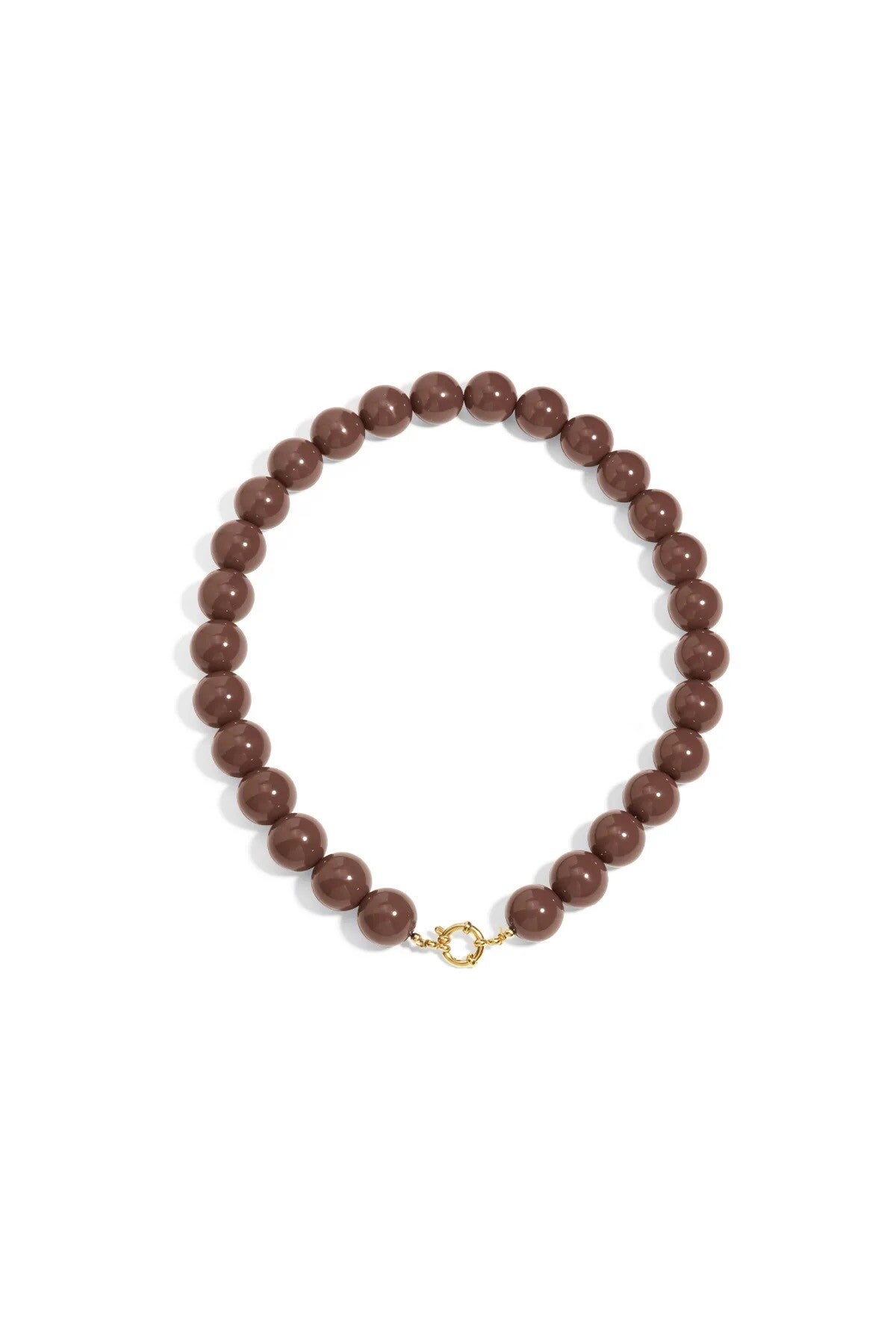 Ketting met grote kralen en frontsluiting