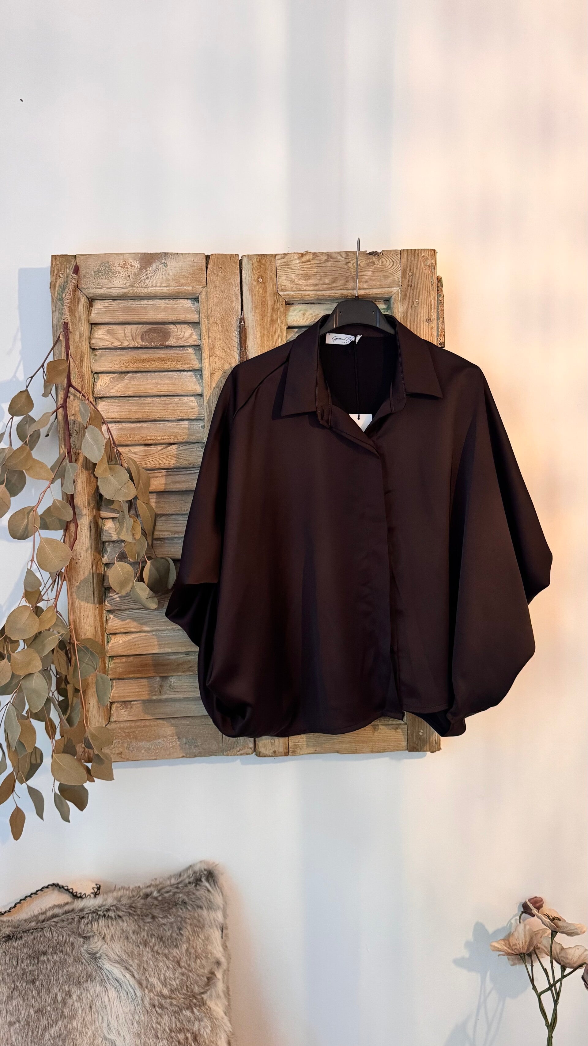 Zijden look blouse