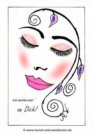 Nostalgie 3 - gezeichnete Frau