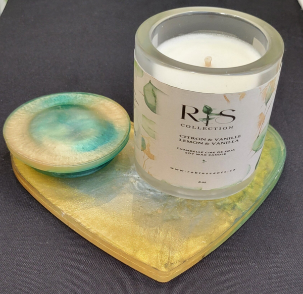 Classic Resin Vessel with Scented Candle