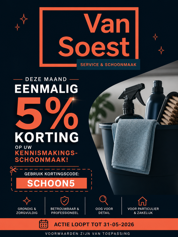 Kennismakingschoonmaak (2 uur)