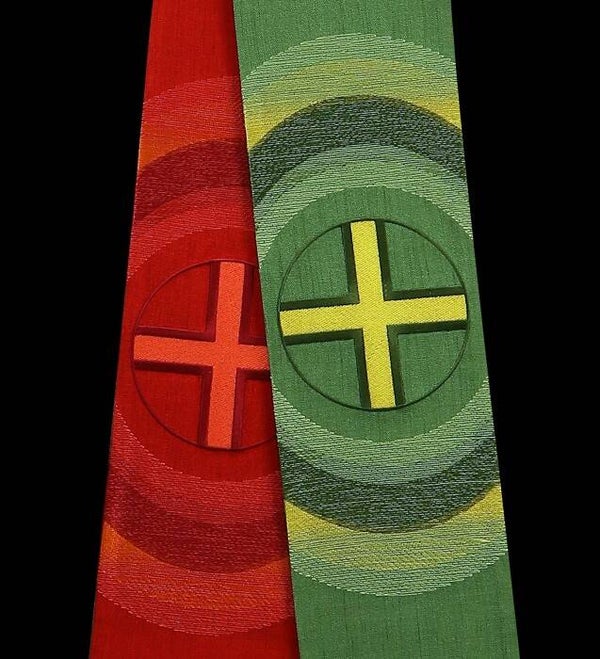 Stola 356 groen-rood