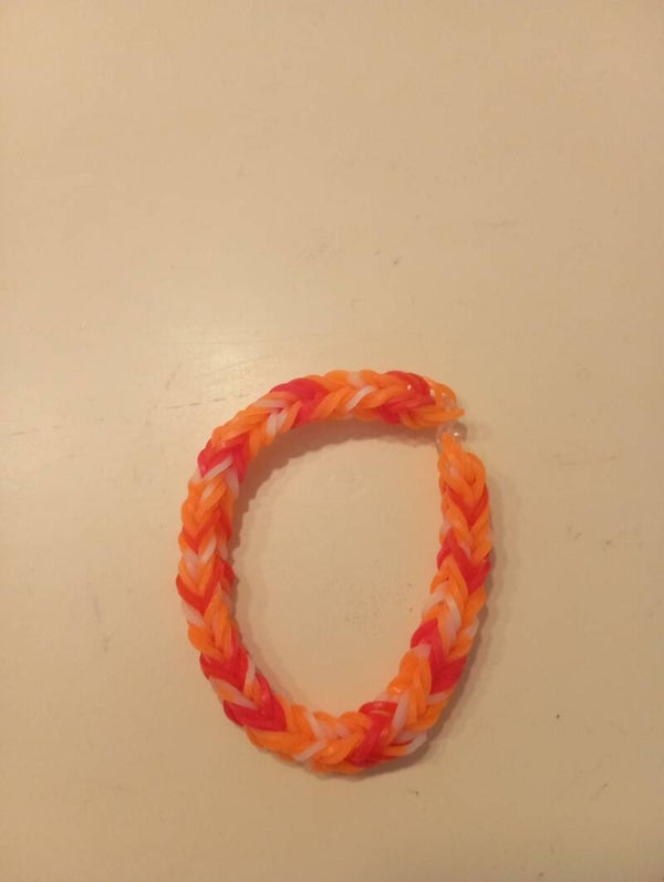 Pulsera de goma color atardecer