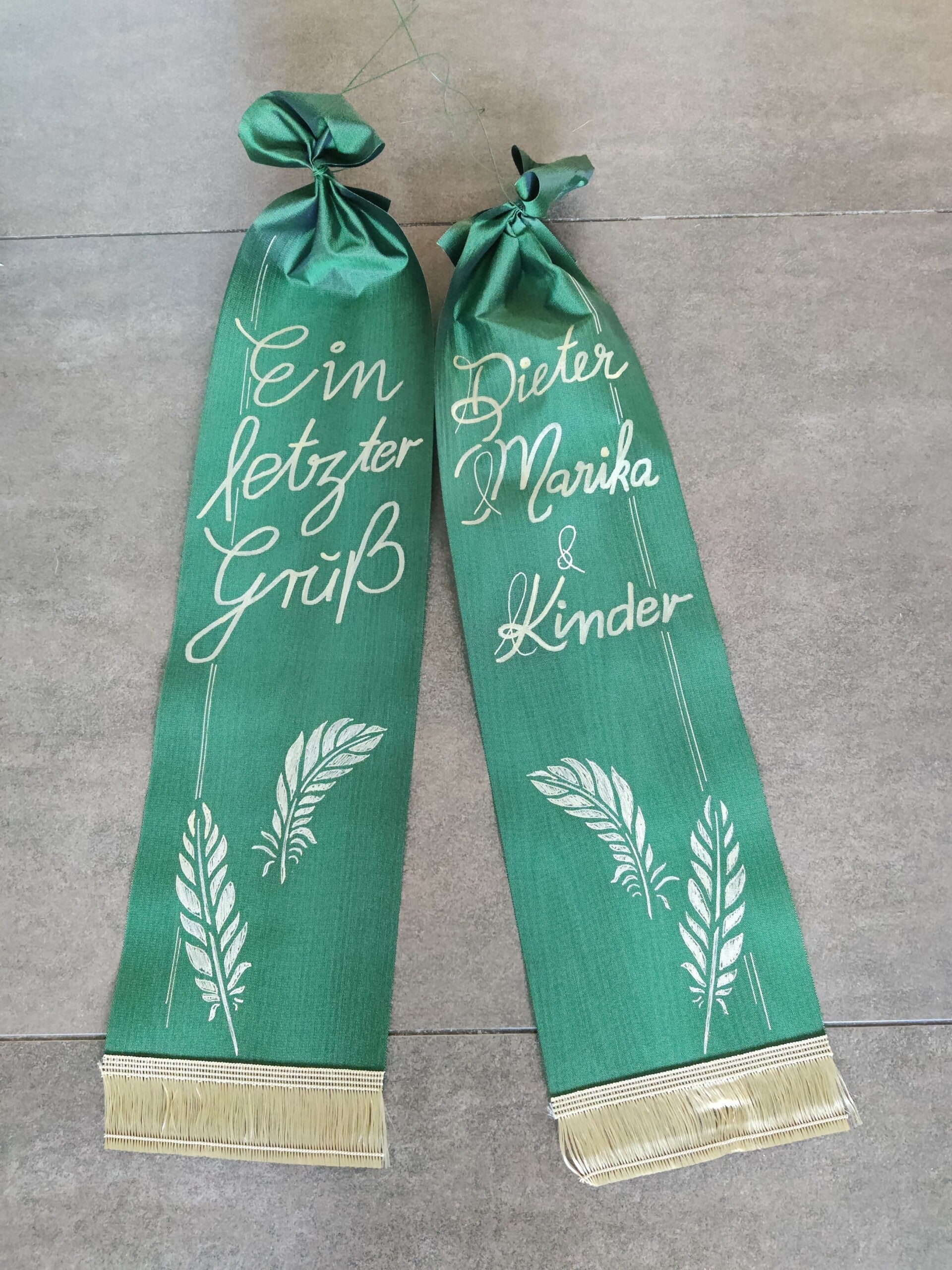 Trauerschleife "Waldesgrün"