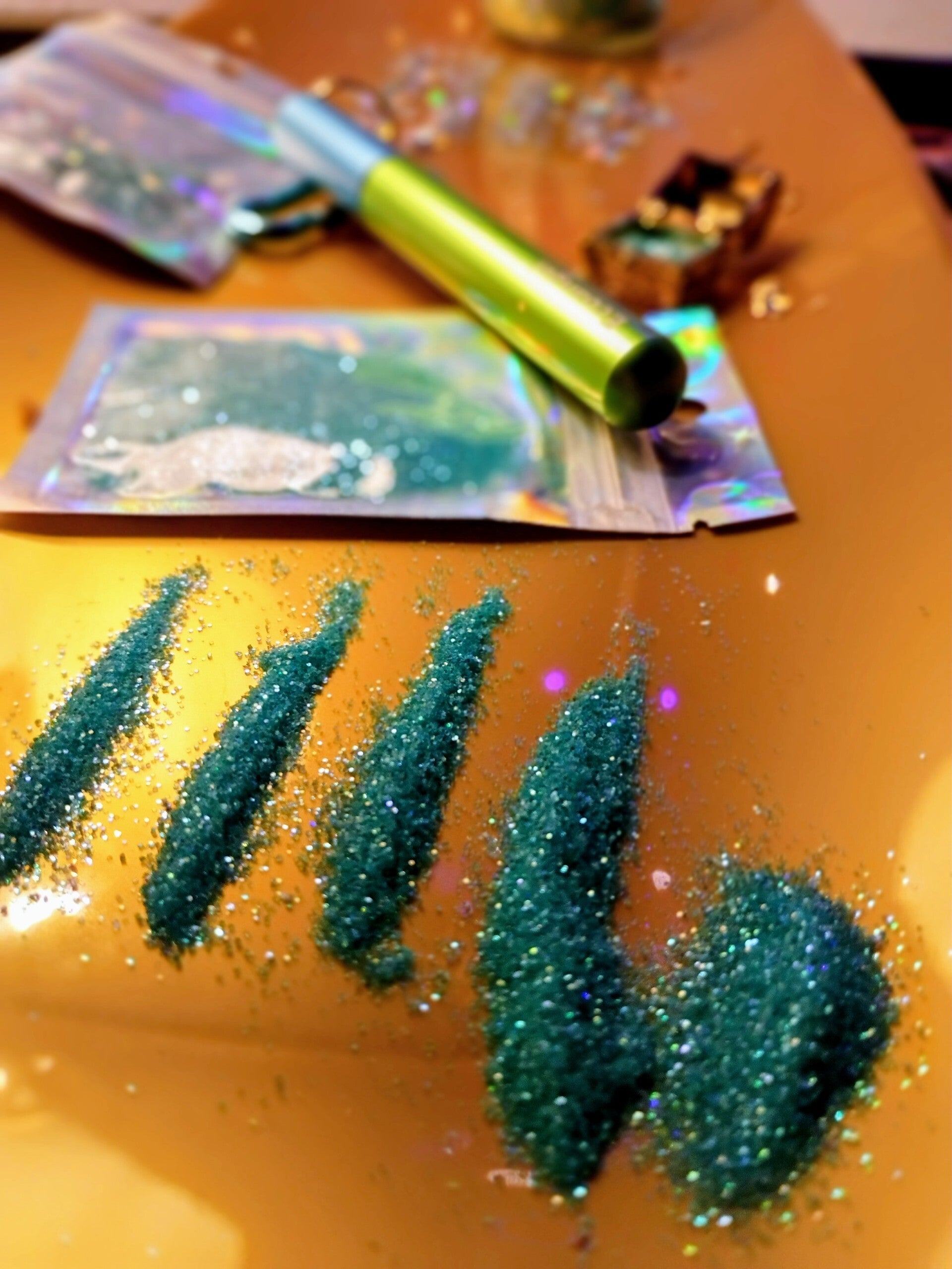 walking the lines with glitter