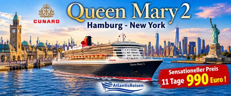 Queen Mary 2 Cunard  | www.atlantisreisen.com