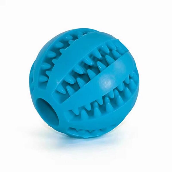 Jouet à mâcher Bleu pour chien 7,5 cm – balle friandise pour nettoyer les dents et occuper le chien