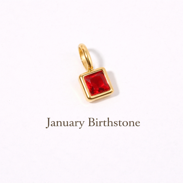 October Glow Pendant – Soft Pink Crystal Charm Stainless Steel Minimalist Chain