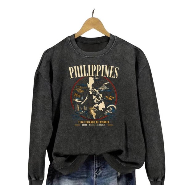 Vintage Philippines Sweatshirt – Deep Grey- Unisex
