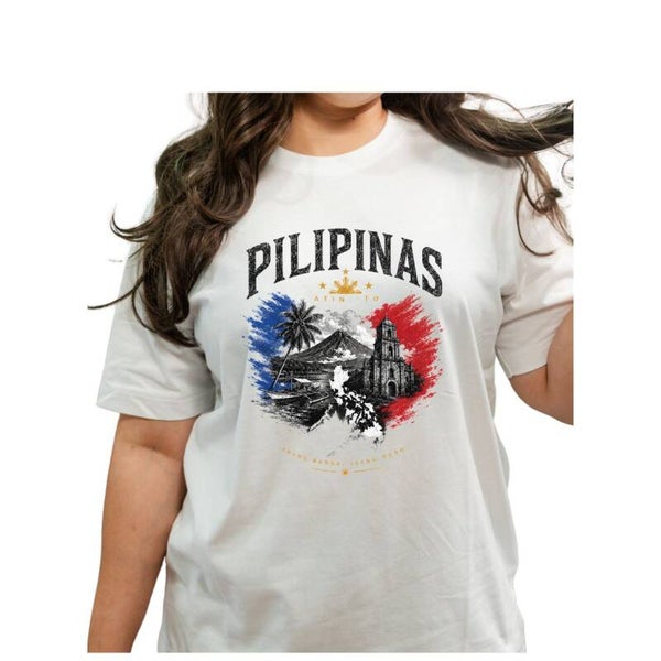 Pilipinas Heritage Graphic Tee – 100% Premium Cotton- White-UNISEX