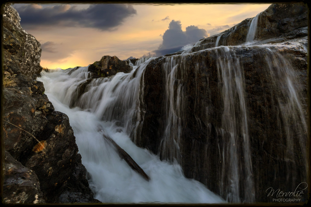 Landscape photography at Storforsen, Sweden, using long exposure to create silky water on a summer day.