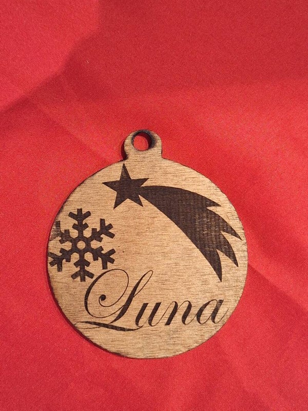 Boule de Noel en bois