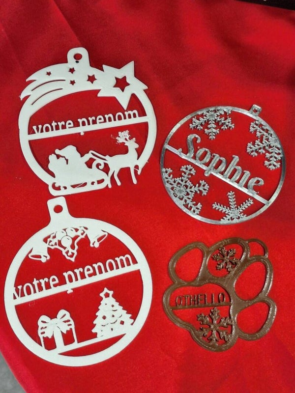 Des Boules de Noel personnalisée