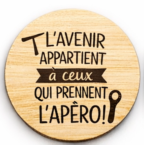 dessous de verre en bois