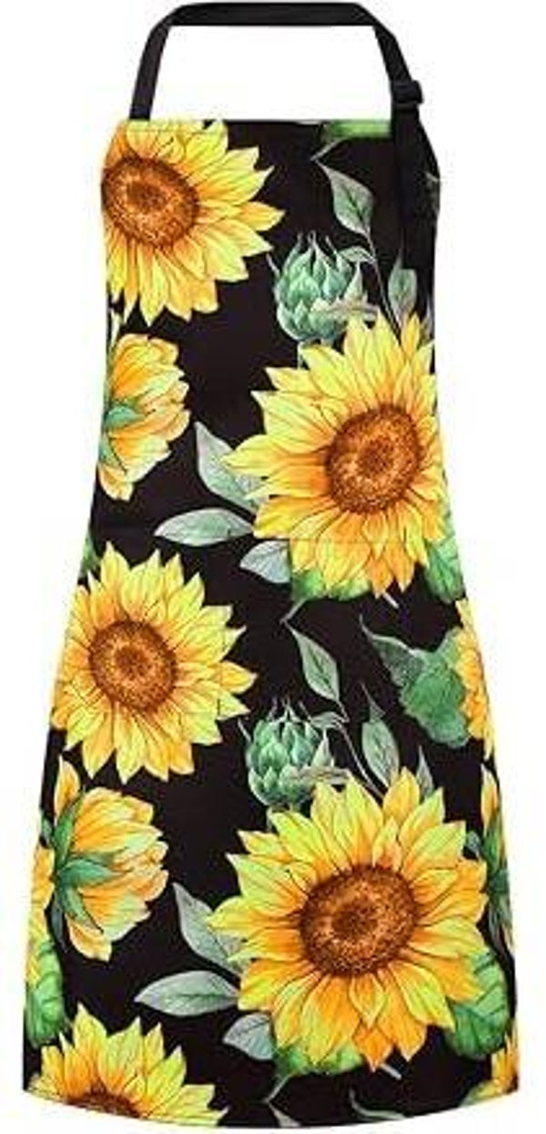 Sunflower Black Apron