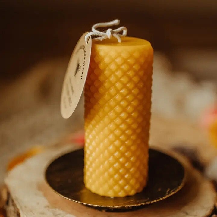 The Tamera Beeswax Pillar Candle