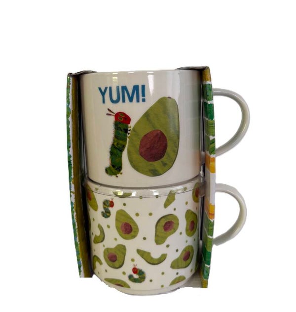Caterpillar Avocado Stacking Mugs