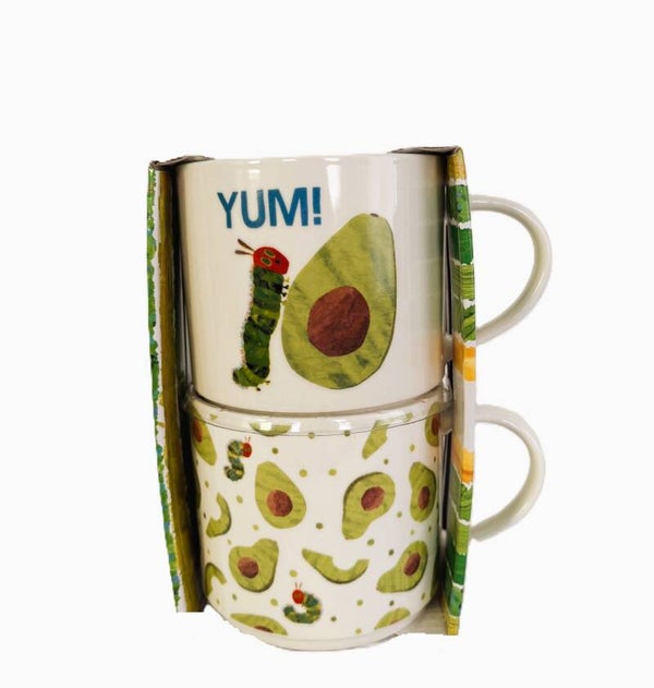 Caterpillar Avocado Stacking Mugs 15.5 oz.