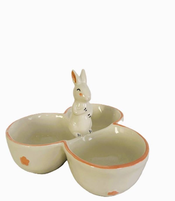 Bunny Candy Dish Trio Serving Bowl