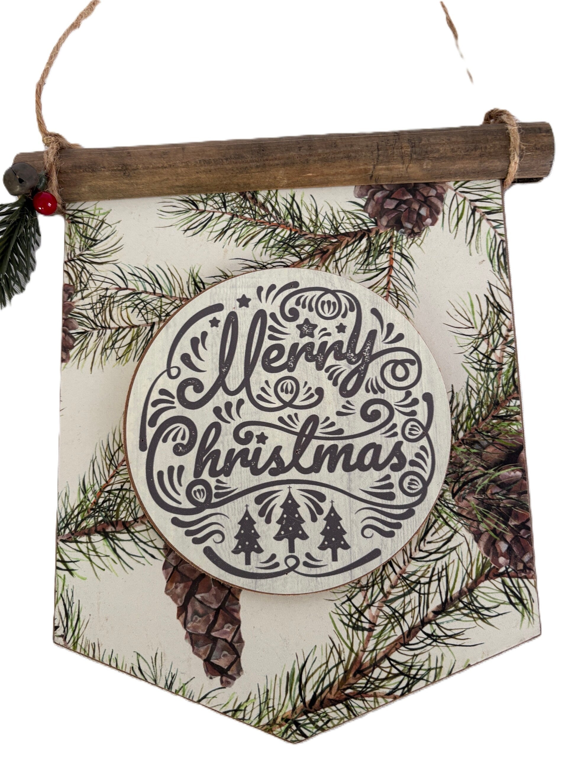 Merry Christmas Wooden Wall Hanging