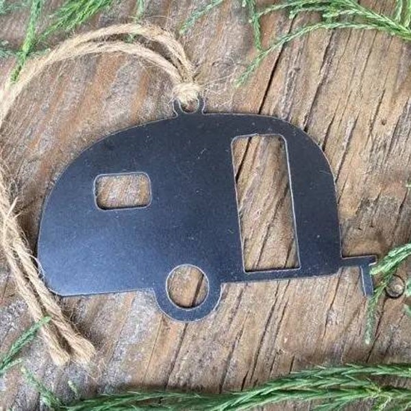 Vintage Camper Metal Ornament