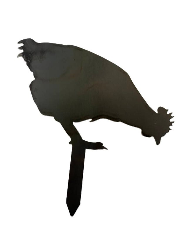 Chicken / Hen #3 Metal Yard Stake