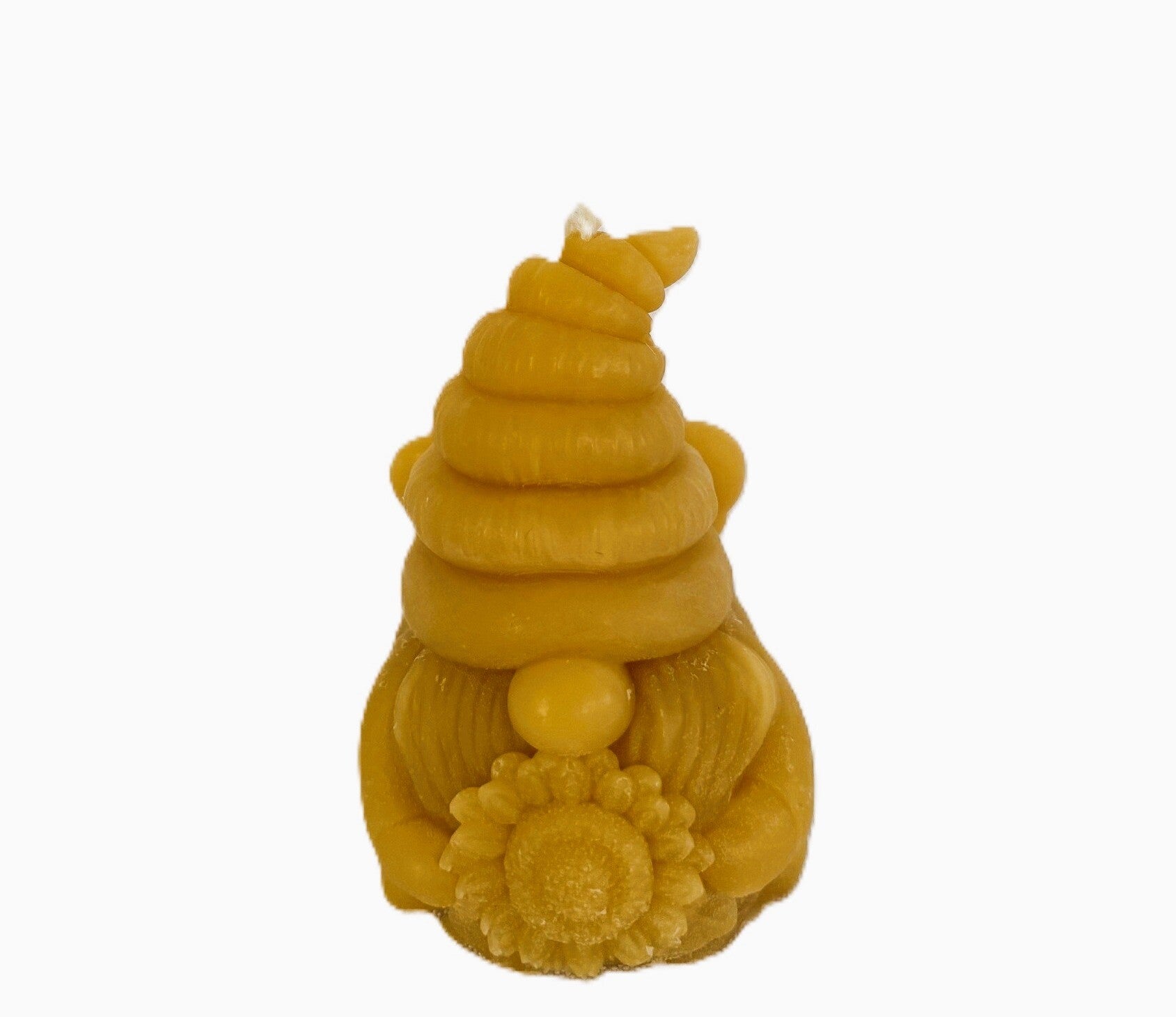 Sunflower Gnome Beeswax Candle