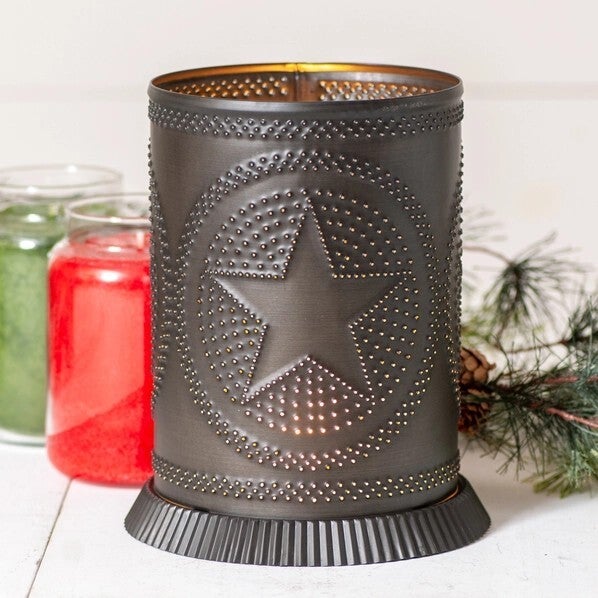 Candle Warmer Kettle Black with Star