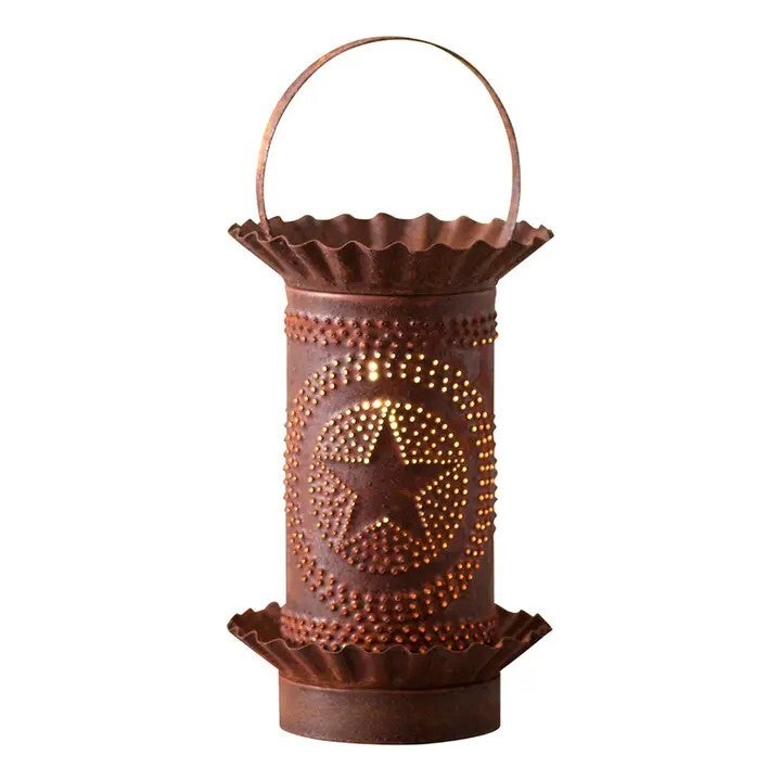 Mini Rustic Tin Wax Warmer with Star Design