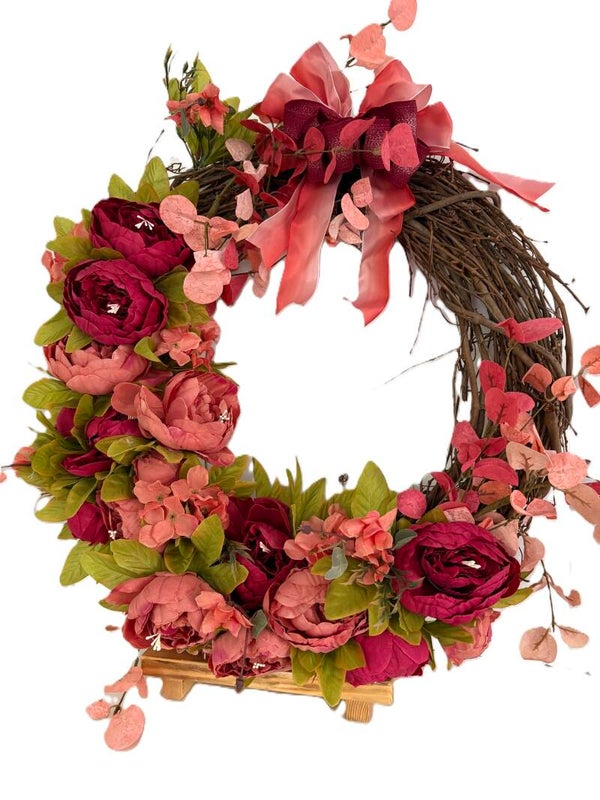 Fall Flowers Grapevine Wreath 20 x 20