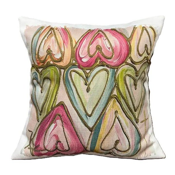 Many Hearts Pillow 18 x 18