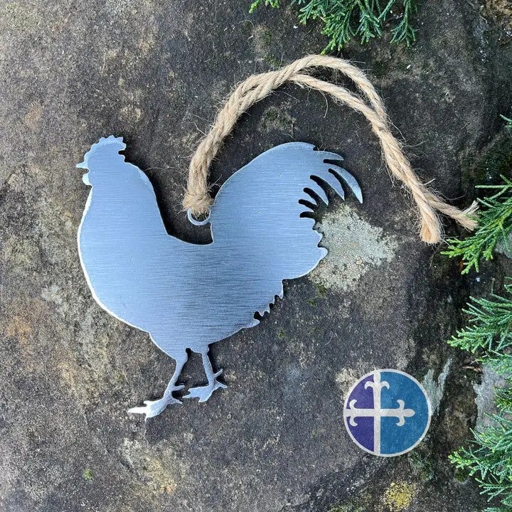 Rooster Metal Ornament