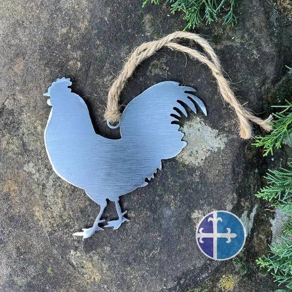 Rooster Metal Ornament