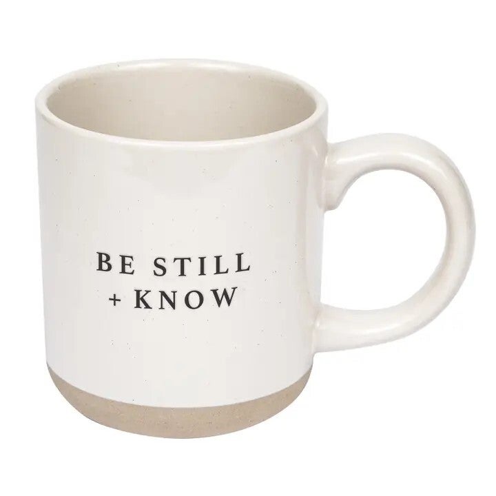 Be Still and Know Stoneware Coffee Mug 14oz.
