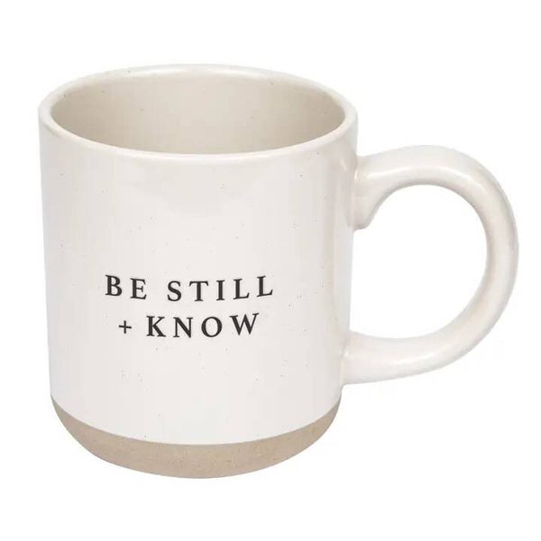 Be Still and Know Stoneware Coffee Mug 14oz.
