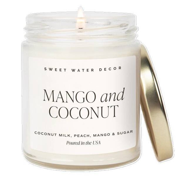 Mango and Coconut Soy Candle 9oz.