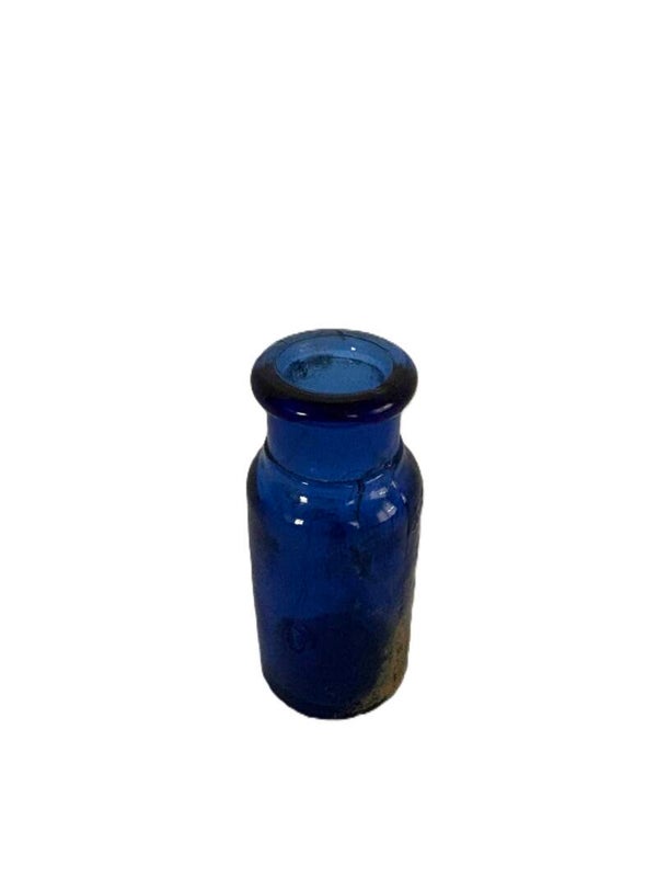 Vintage Cobalt Blue Apothecary Glass Bottle