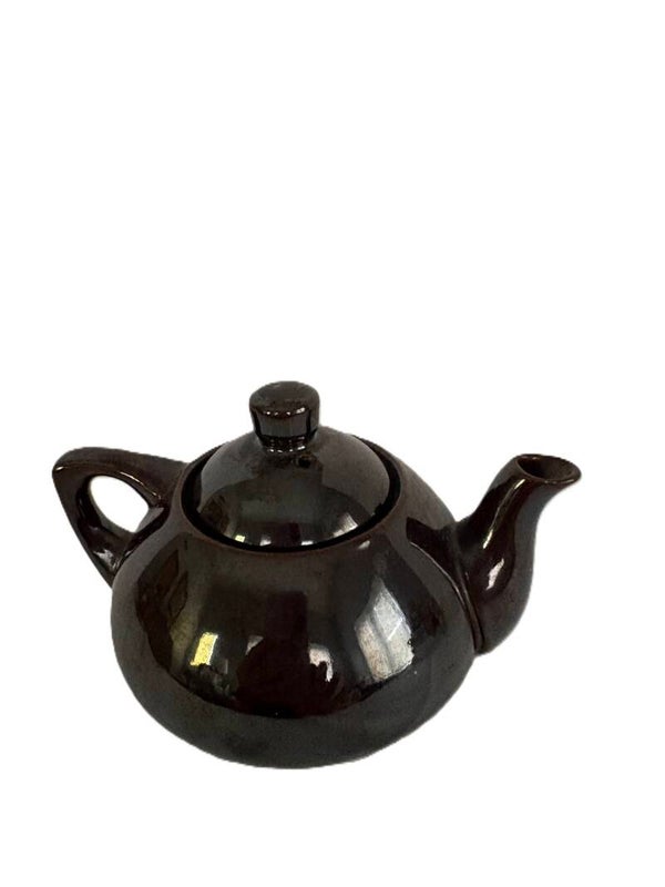 Vintage Lusterware Dark Brown Teapot