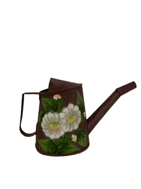 Vintage Floral Tin Watering Can
