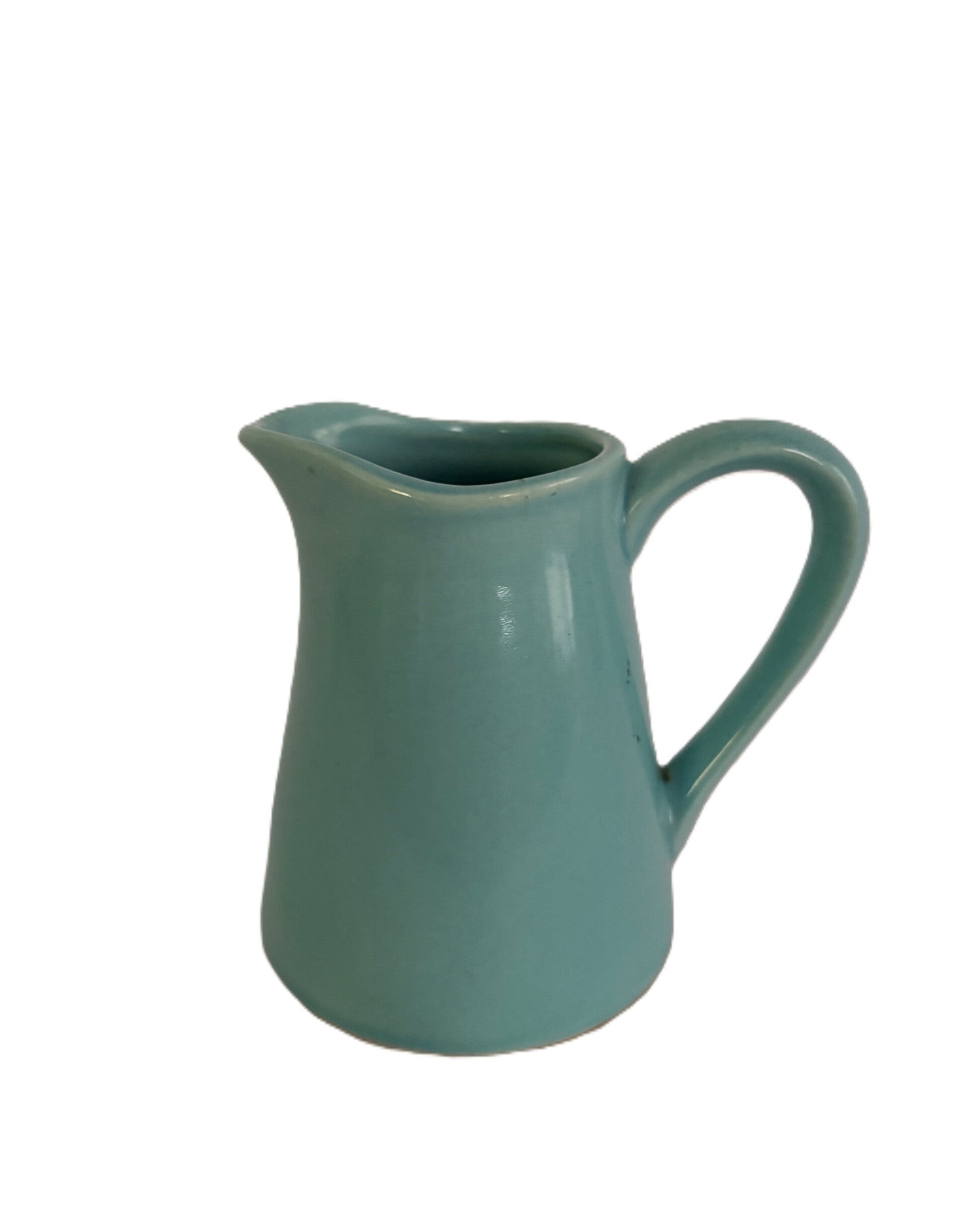 Vintage Turquoise Pottery Creamer