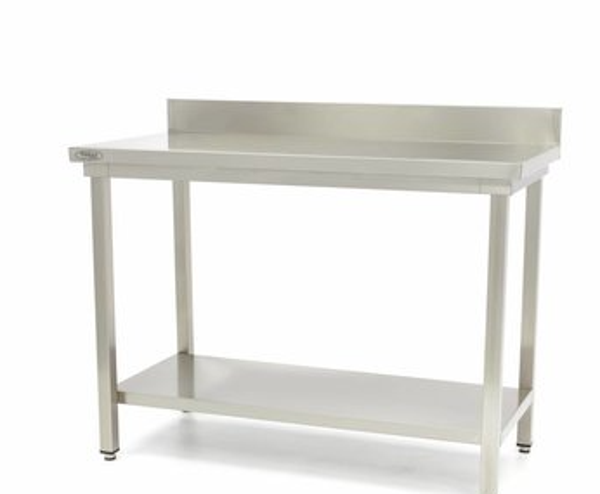 TABLE INOX avec DOSSERET 800X700X850