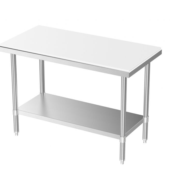 TABLE DE DECOUPE POLIETHYLENE BLANC 1200X700X850