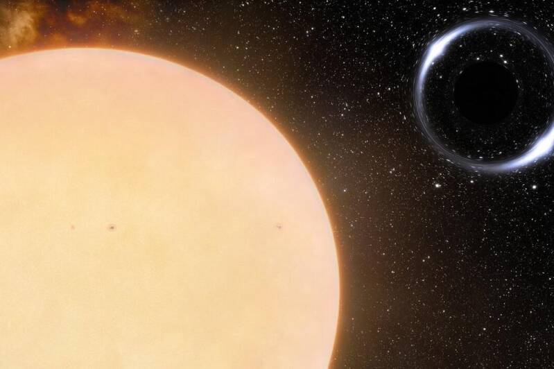 Artist's concept of Gaia BH1, one of the nearest confirmed black holes to Earth.