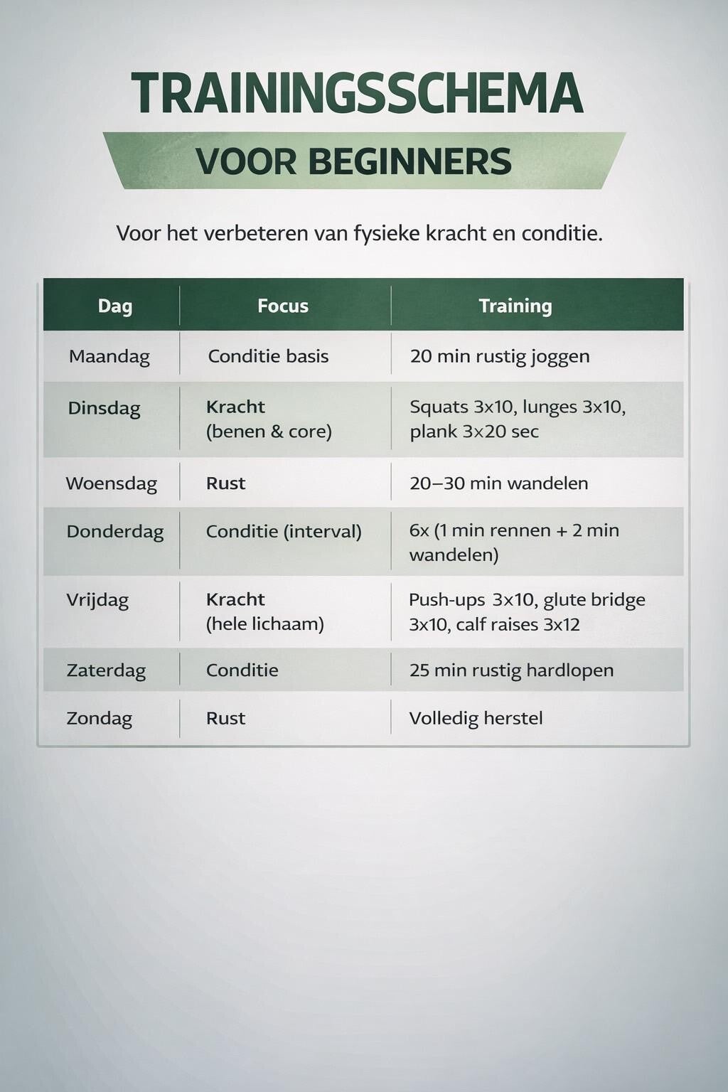 Standard Plan, 1 Maanden