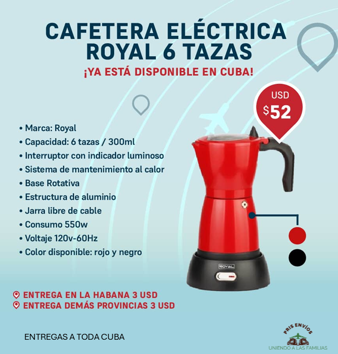 CAFETERA ELÉCTRICA 6 TAZAS